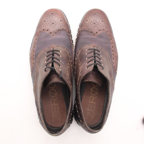 Cole Haan Zerogrand No Stitch Men's 10.5 M Dress Shoes Brown Leather Wingtip - Picture 9 of 11